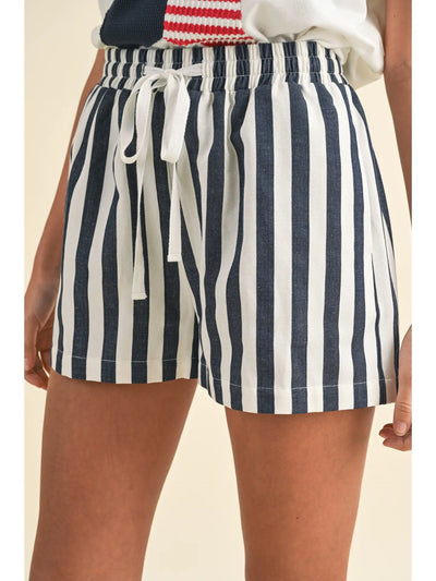 Striped Twill Shorts