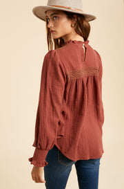 Terracotta Louise Blouse