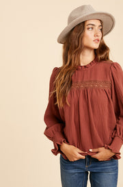 Terracotta Louise Blouse