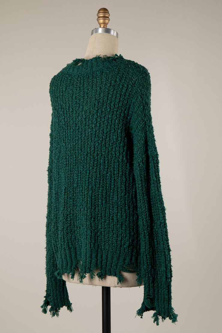 Chelsea Chenille Teal Sweater