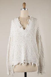 Chelsea Chenille White Sweater