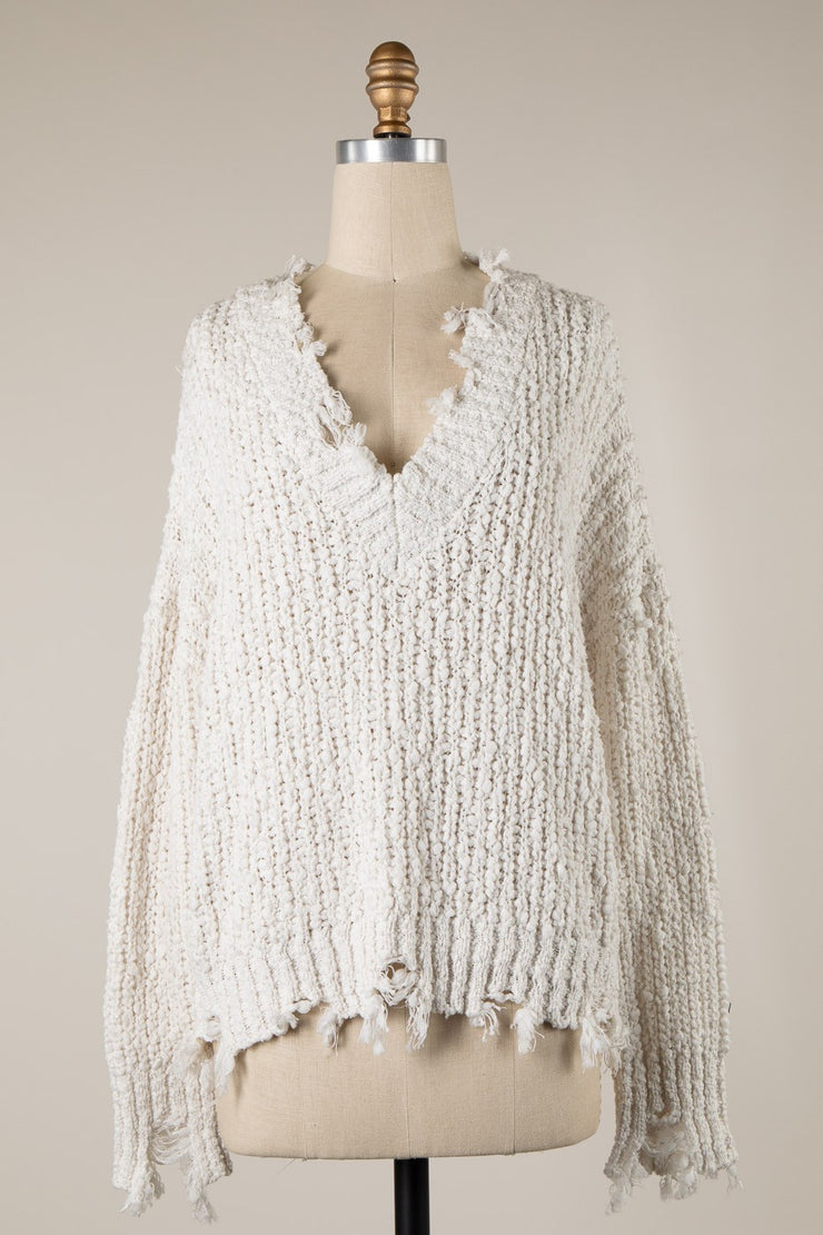 Chelsea Chenille White Sweater