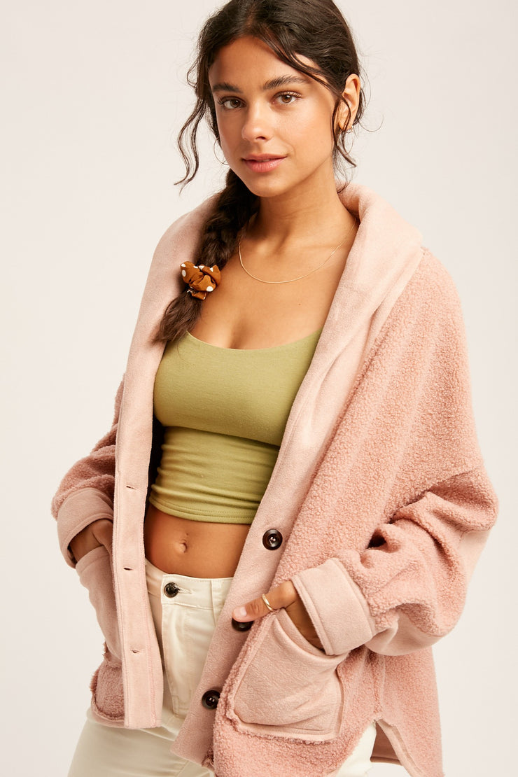 Tara Pink Teddy Jacket