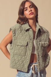 Green Puffy Vest