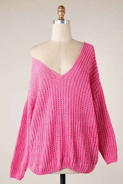 Pink Chenille Sweater