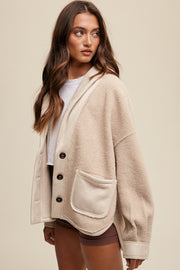 Tara Taupe Teddy Jacket