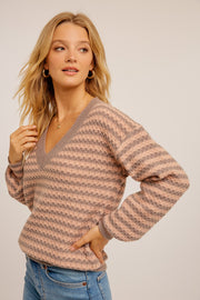 Fawn Zig Zag Sweater