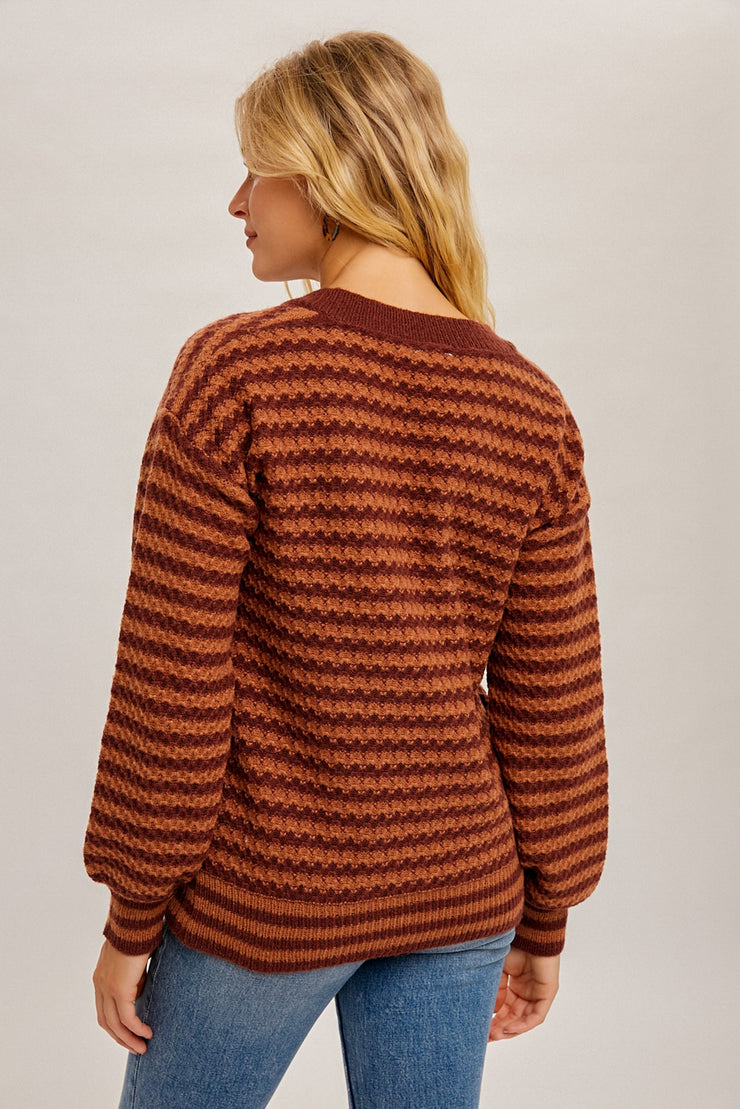 Pumpkin Zig Zag Sweater