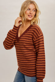 Pumpkin Zig Zag Sweater