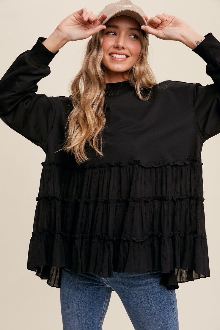 Alexa Tiered Sweatshirt