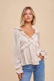 Jessica Almond Satin Blouse