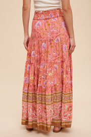 Watermelon Boho Maxi Skirt