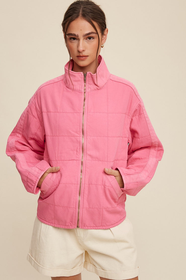 Peyton Pink Quilted Jacket