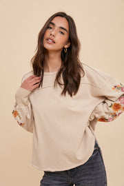 Amelia Almond Embroidered Blouse