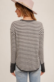 Charcoal Striped Longsleeve