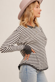 Charcoal Striped Longsleeve