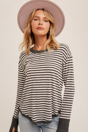 Charcoal Striped Longsleeve