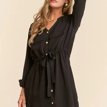 Midnight Muse Shirt Dress