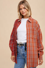 Monica Rust Double Plaid