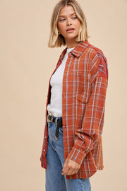 Monica Rust Double Plaid