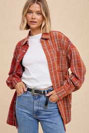 Monica Rust Double Plaid