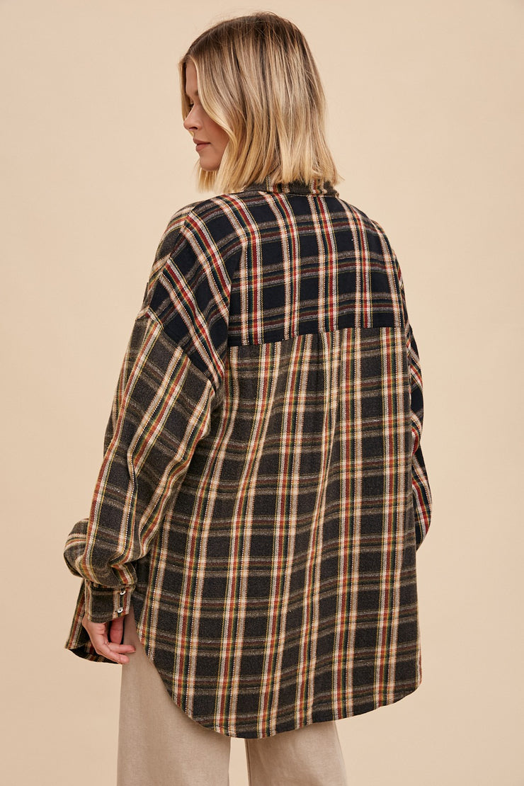 Monica Black Double Plaid