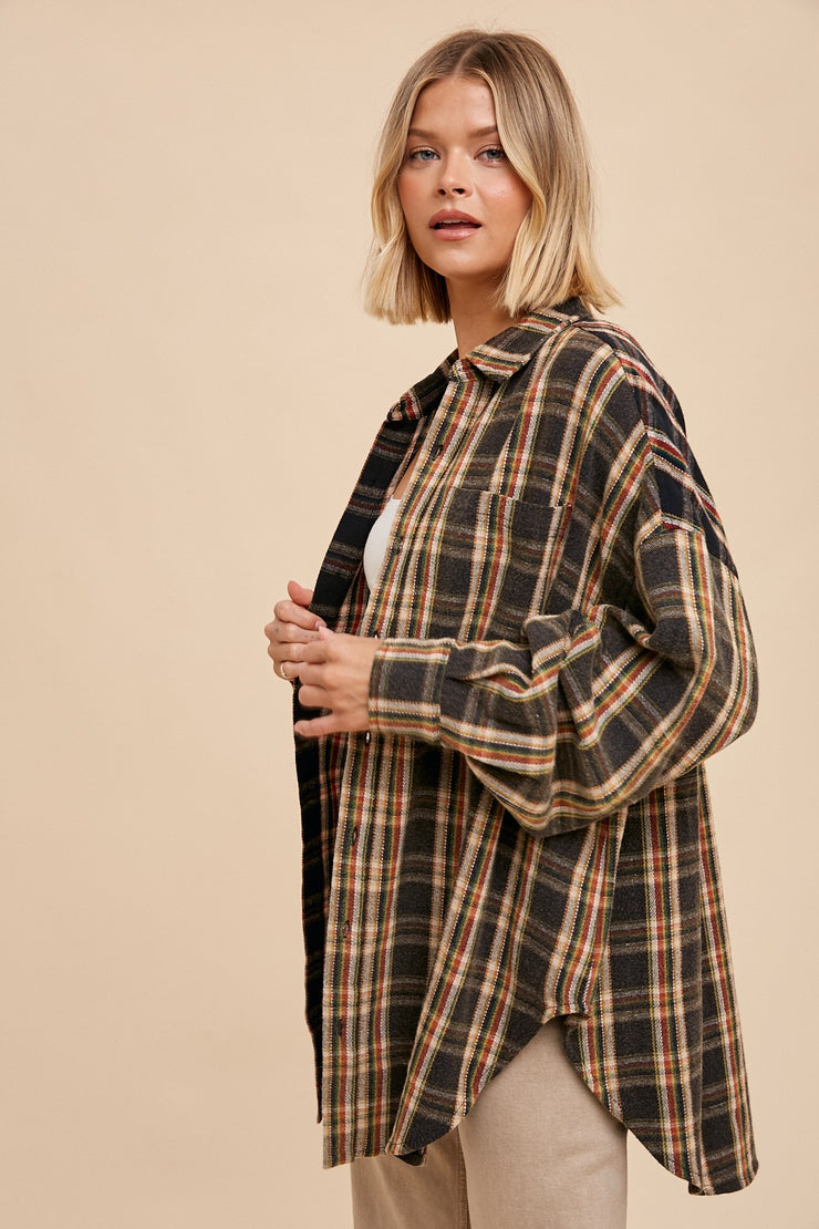 Monica Black Double Plaid