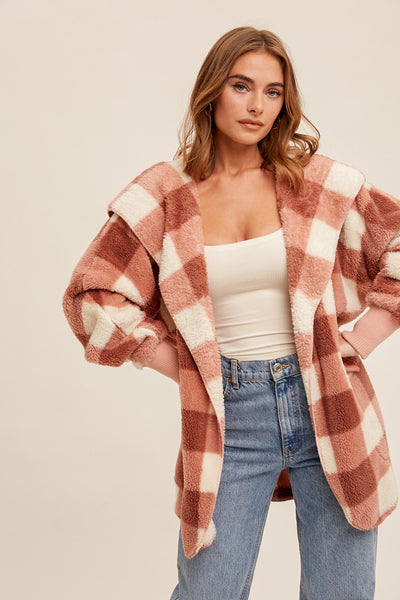 Pippa Rose Check Sherpa