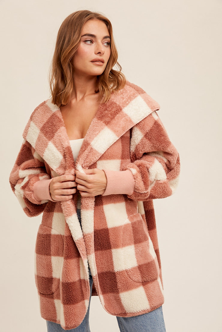 Pippa Rose Check Sherpa