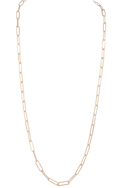 Paperclip Chain Long Necklace