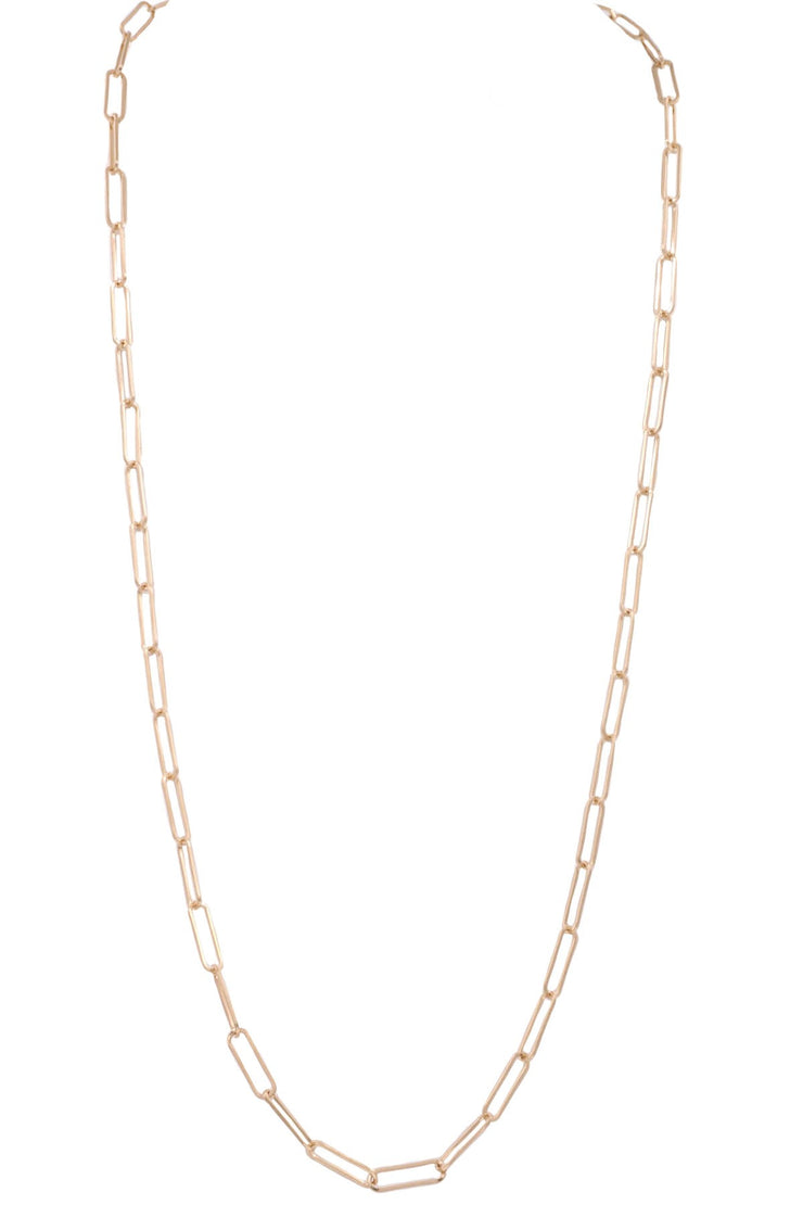 Paperclip Chain Long Necklace