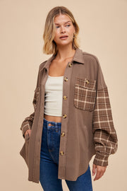 Emma Mocha Plaid Shacket