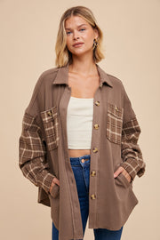 Emma Mocha Plaid Shacket