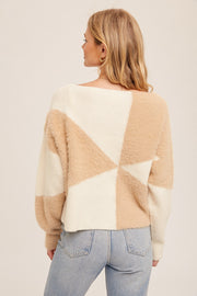 Fuzzy Taupe Groovy Sweater