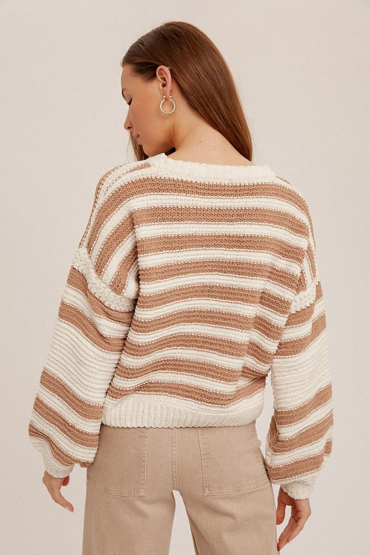 Chenille Striped Sweater