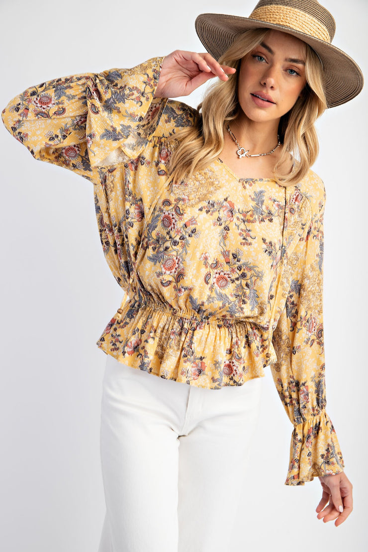 Mimosa Flower Blouse