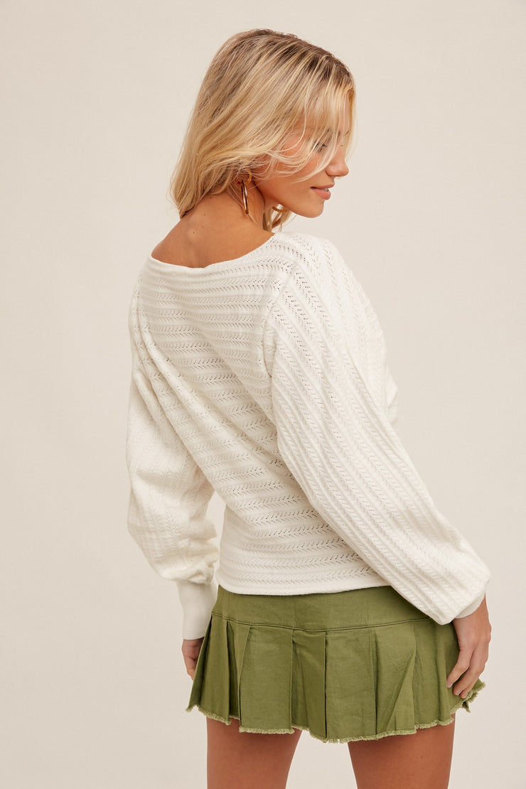 White Stacey Sweater