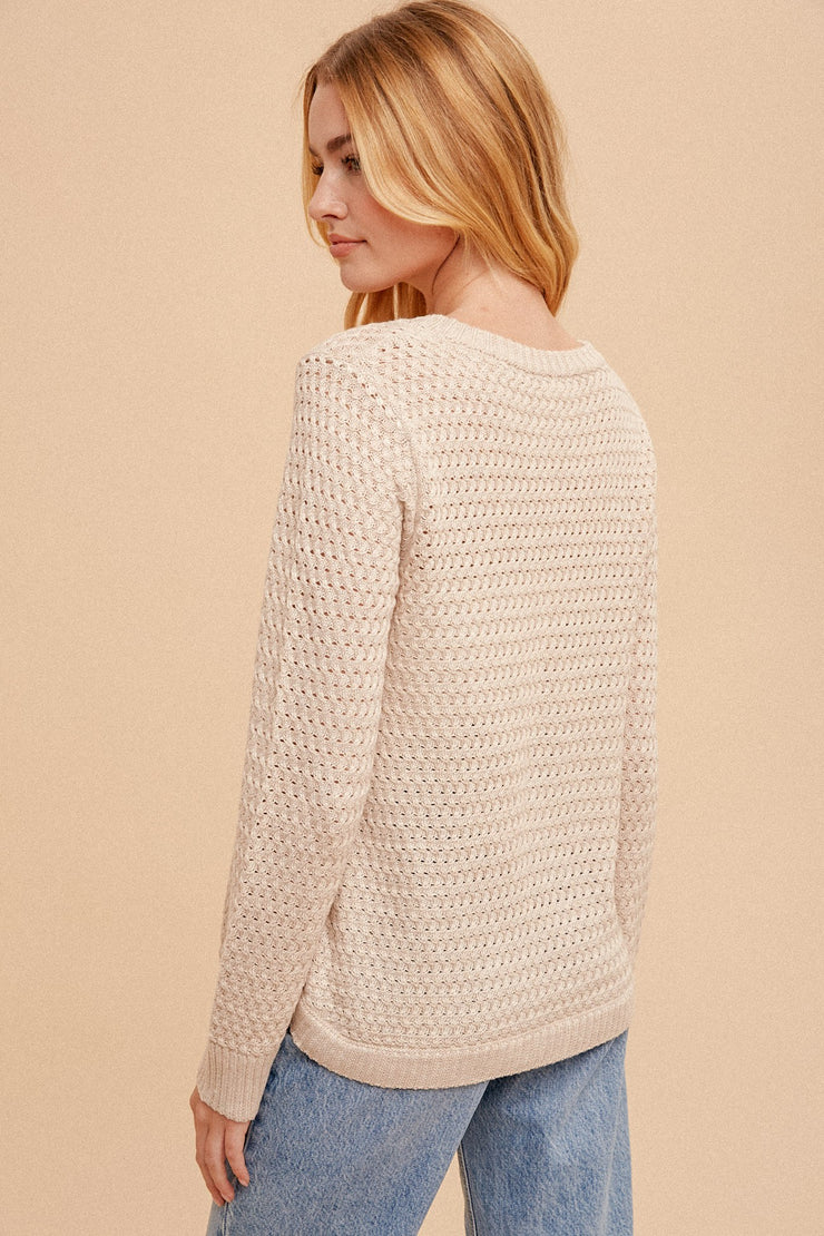 Oat Button Sweater