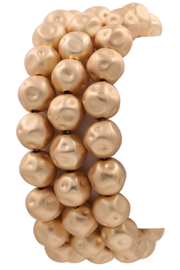 Matte Beaded Bracelet Stack