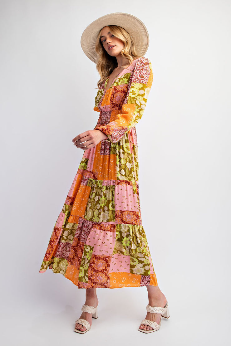 Patchwork Maxi Dress