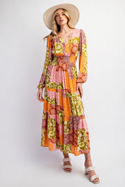 Patchwork Maxi Dress