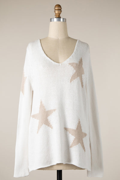 Neutral Star Sweater