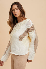 Colorblocked Chunky Knit Sweater