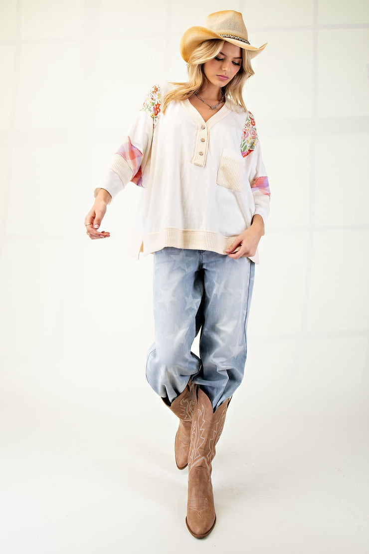 Mixed Slub Henley
