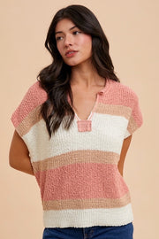 Peach Bellini Sweater Blouse