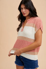 Peach Bellini Sweater Blouse