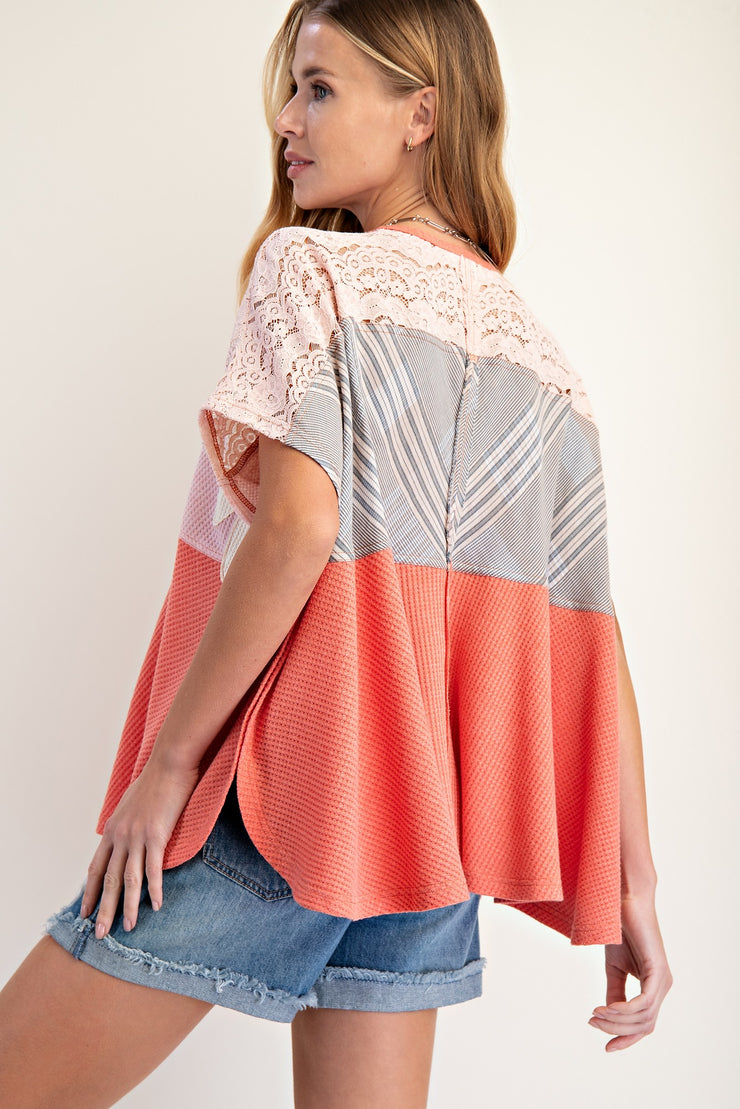 Tomato Floral Top