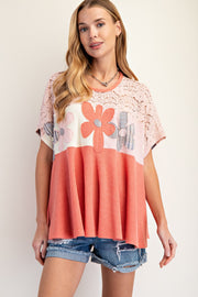 Tomato Floral Top