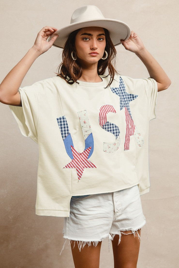 USA Patchwork Tee