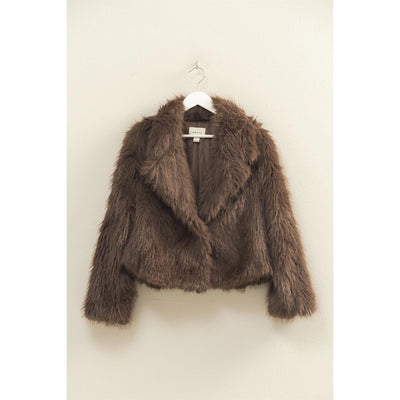 Maria Mocha Faux Fur Jacket